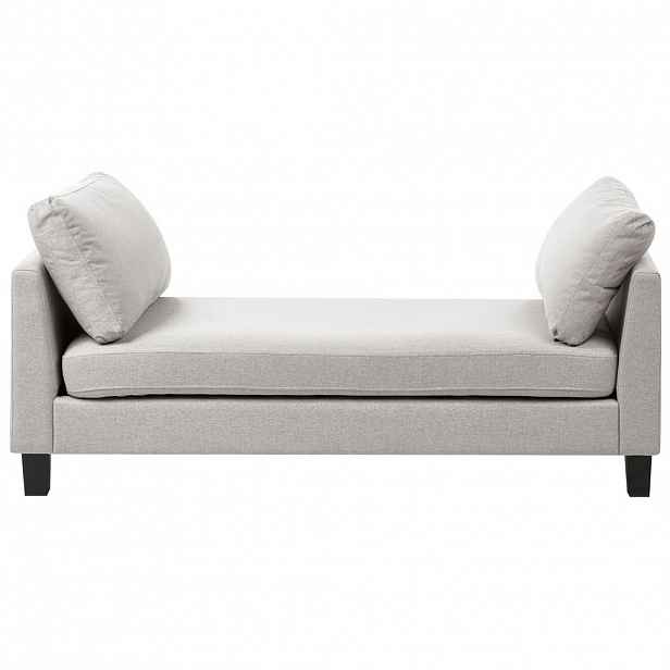 Beliani ČALOUNĚNÉ LEHÁTKO CHAISE LONGUE Látka Světle šedé Archiane