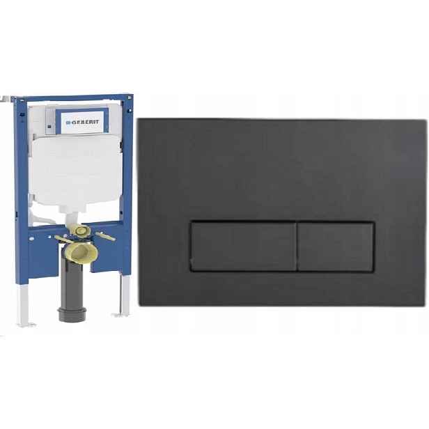 Geberit Rám pro Wc Slim 8 cm Duofix UP720 tlačítko Fri gun metal podložka