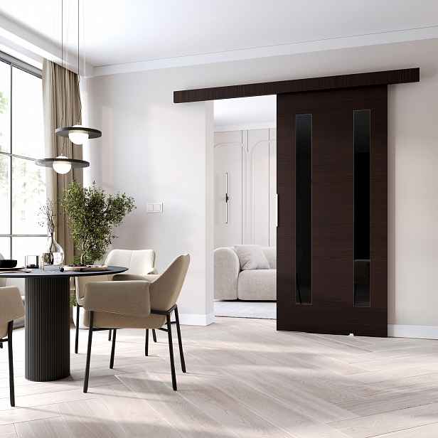 Posuvné dveře BARRET 8 - 106 cm, wenge
