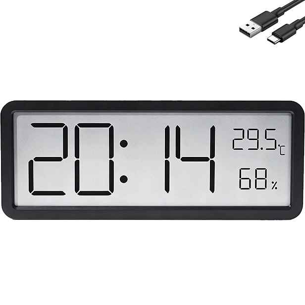 Hodiny Digitální Digitální LCD stojící nástěnný vlhkoměr s teploměrem Usb
