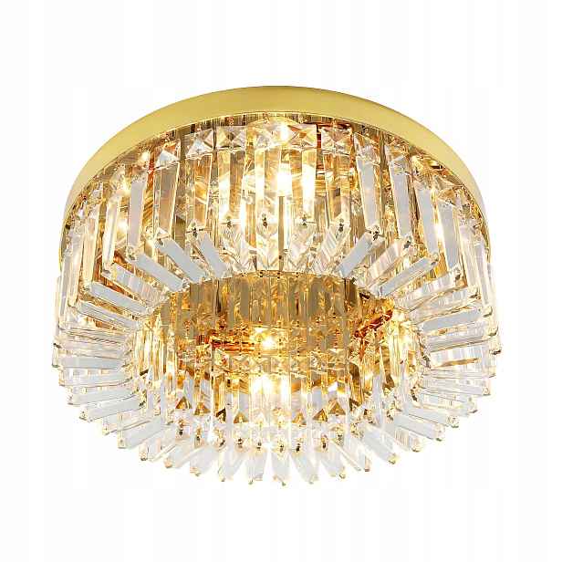 Poloplafon kulatý Toolight 50 x 13 cm bezbarvý, zlatý, žlutý
