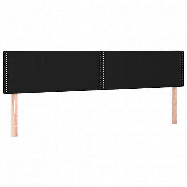 vidaXL Čela postele černá 180x5x78/88 cm látka