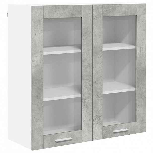 vidaXL Závěsná skříňka Betonově šedá 80 x 31 x 80 cm Kompozitní dřevo