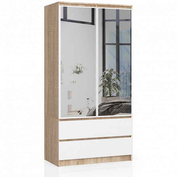 RAUMHIRSCH FURNITURE SKŘÍŇ dub Sonoma, bílá 180/90/51