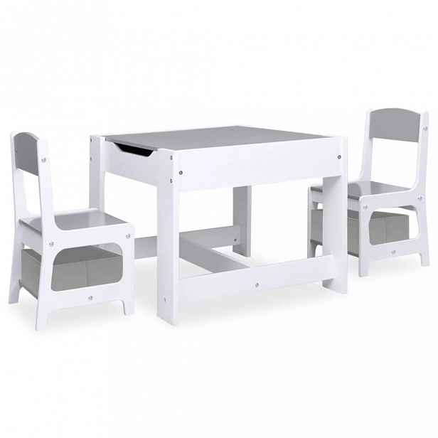 Dětský set MDF Dekorhome Bílá