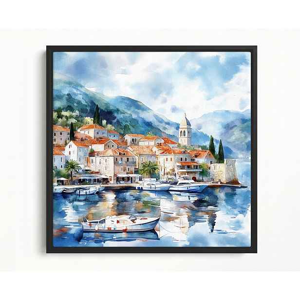 Obraz Rám Americký Box Chorvatsko Dalmácie Moře Hory Marina Deptak 50x50