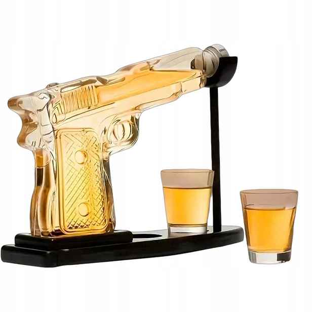Sada karafa pistole 230 ml a 2 sklenice 50 ml na whisky dárek