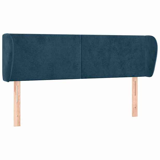 vidaXL Čelo postele typu ušák tmavě modré 147x23x78/88 cm samet