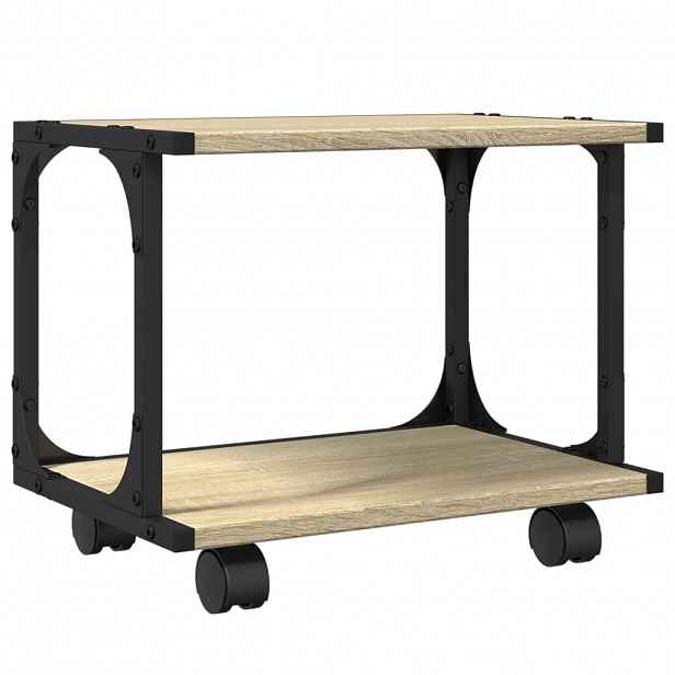 vidaXL Stojan na tiskárnu 2patrový dub sonoma 41x28x33,5 cm kompozit