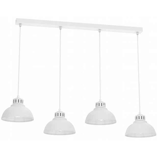 Závěsná lampa Sven Bílý kov Stínidlo stylový minimalismus do každého pokoje