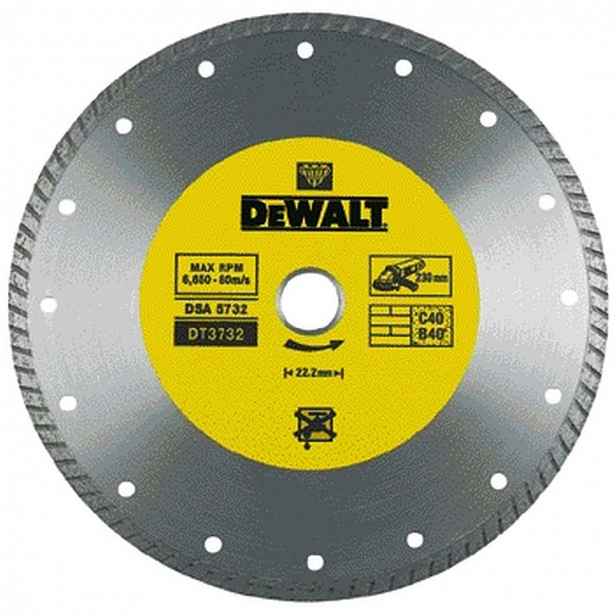 DeWALT - Diamantový řezný kotouč na tvrdé materiály 230x22,2 mm DT3732
