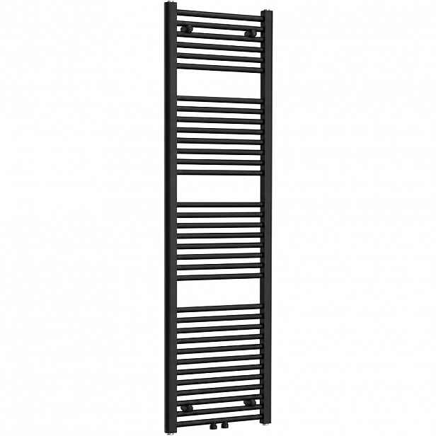 Koupelnový radiátor Benito - středové připojení 50mm/boční - 703 W - černá matná - 1700x450 mm