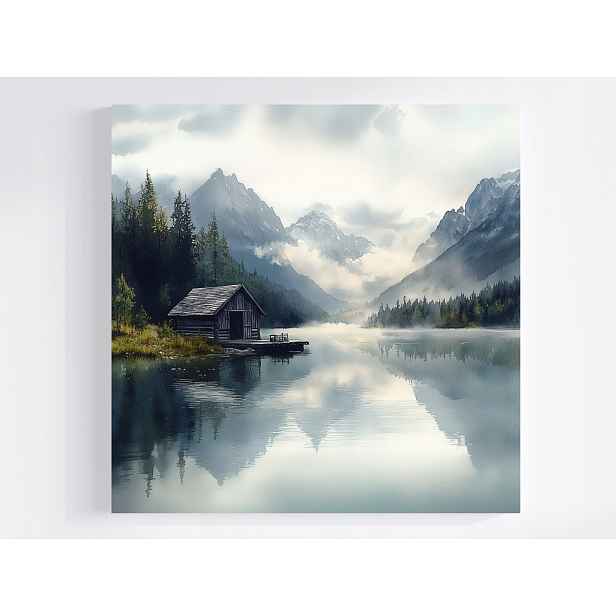 Obraz Na Plátně Canvas Krajina Norsko Hory Jezero Fiord Přístav 50x50