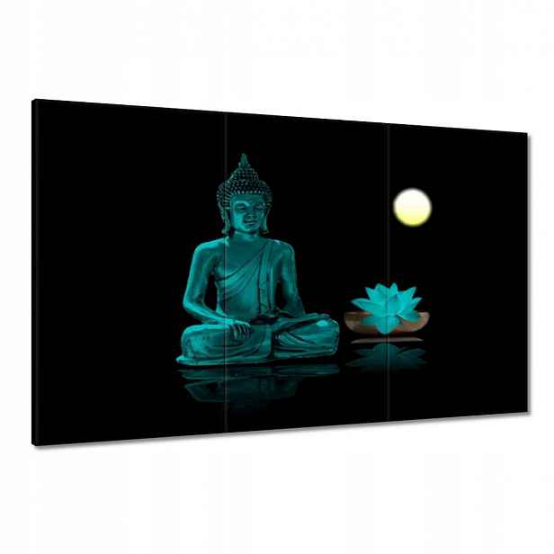 Obrazy 120x80 Tyrkysová Buddha Květina