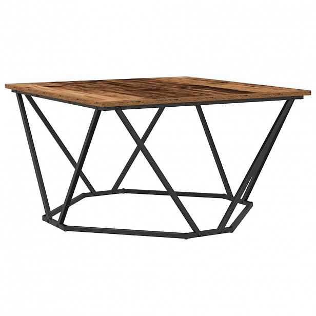 vidaXL Konferenční stolek Staré dřevo 80 x 80 x 45 cm