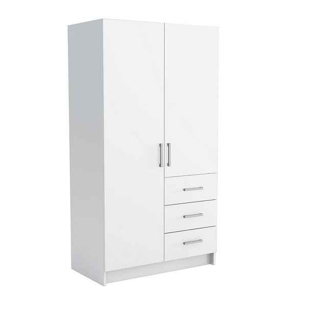 MASSENO ŠATNÍ SKŘÍŇ S OTOČNÝMI DVEŘMI PINELLO, 96/177/50 cm 2dveřová, bílá
