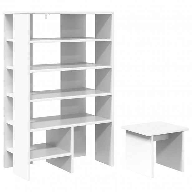 vidaXL Skříň na obuv 2 ks 62 x 35 x 100 cm Kompozitní dřevo Bílá