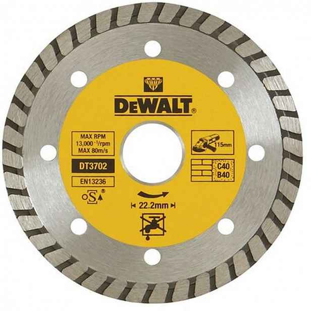 DeWALT - Diamantový řezný kotouč na tvrdé materiály 115x22,2 mm DT3702