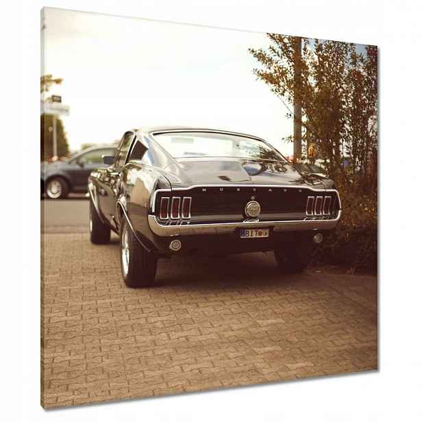 Obrazy 90x90 Ford Mustang Černo-bílý