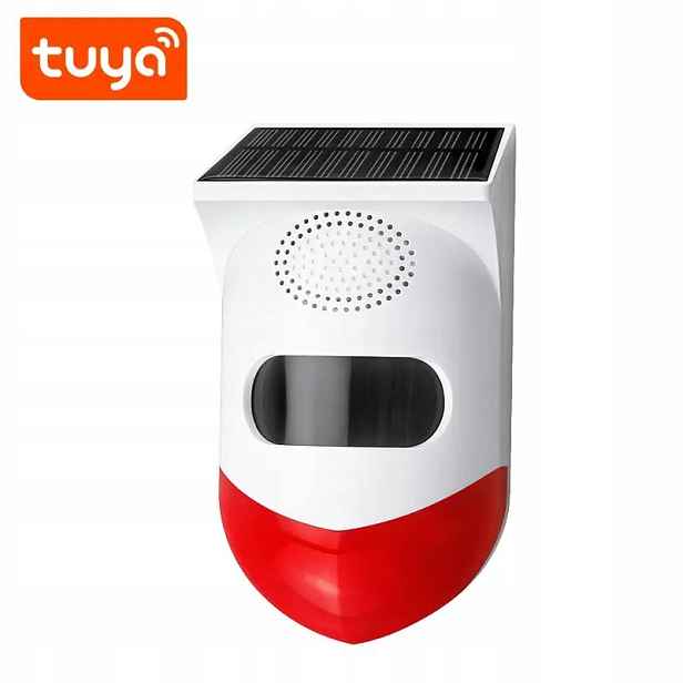 Solární Alarm Siréna 120DB S Pir Senzorem Tuya Smart V Polštině Wifi