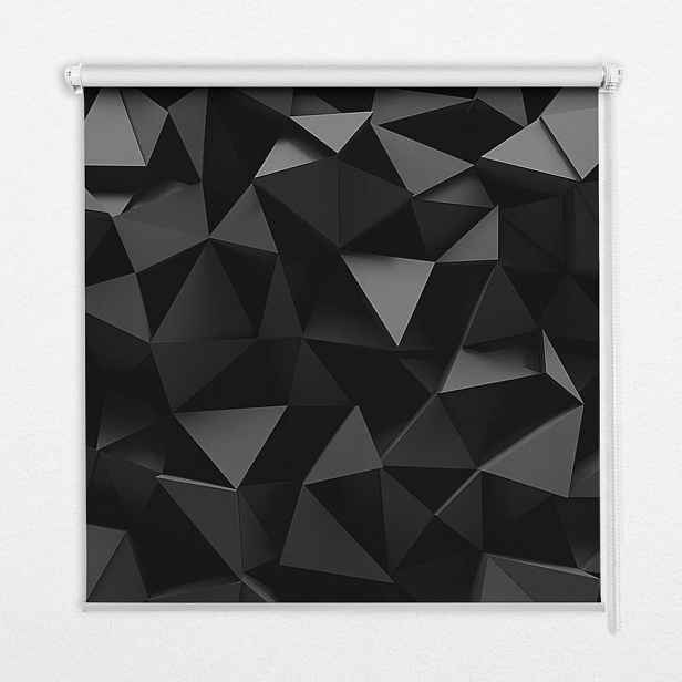 TULUP VNITŘNÍ roleta - okenní roleta - roleta - 60x140 cm - Černé origami