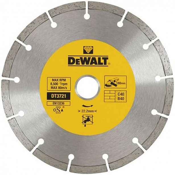 DeWALT - Diamantový řezný kotouč na tvrdé materiály 180x22,2 mm DT3721