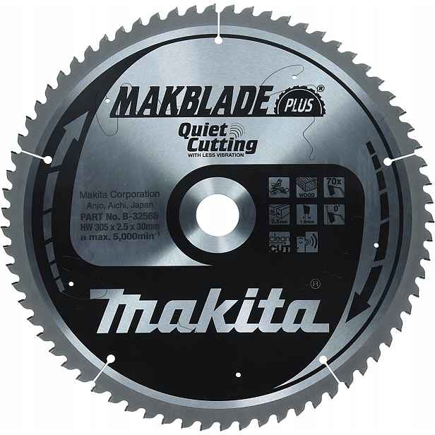 Makita Kotoučová Pila 305x30x70z Makblade Plus Dřevo B-32568