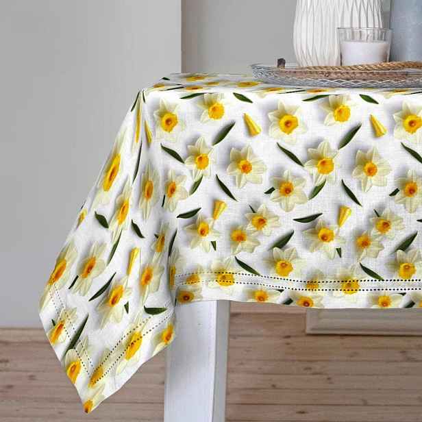 Velikonoční Ubrus Na Stůl Žlutý Narcis 120 cm x 400 cm