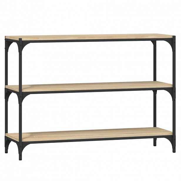 vidaXL Knihovna dub sonoma 100x33x70,5 cm kompozitní dřevo a ocel