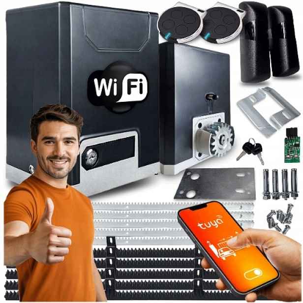 Set Pohon Pro Posuvnou Bránu 600 kg lišty ovladače Wifi Tuya Automat