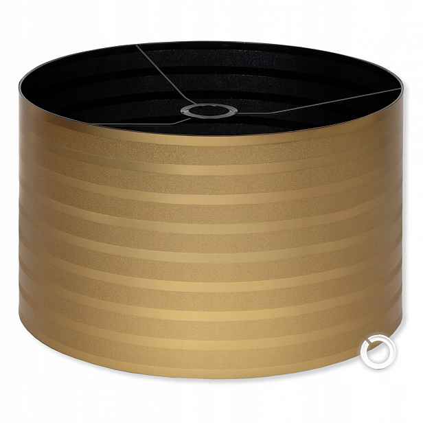 Stínidlo pro stojací závěsnou lampu zlaté, černé, 40 cm x 25 cm, E27 E14