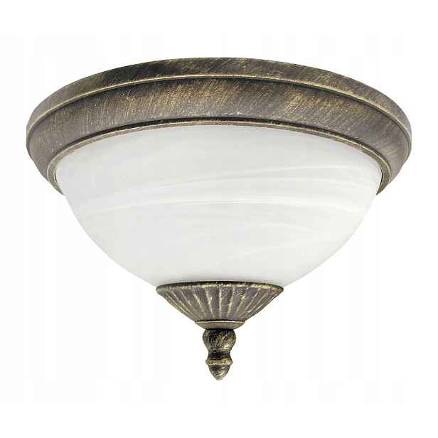 Stropní svítidlo vnější klasická zlatá starožitná skleněná lampa Rabalux