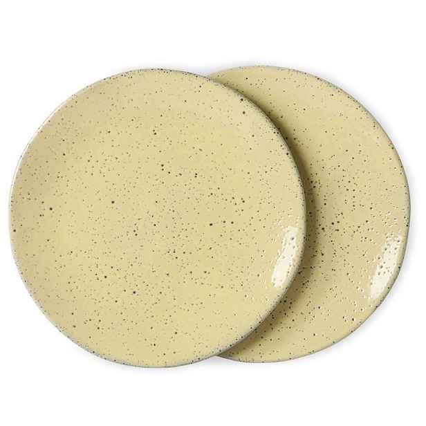 2ks žlutý dezertní talíř Gradient Ceramics - Ø 22,5*1,5cm    HKLIVING