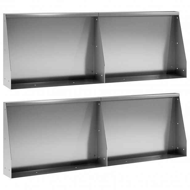 vidaXL Opěrná zeď 4 ks 60 x 12 x 30 cm Pozinkovaná ocel Stříbrná