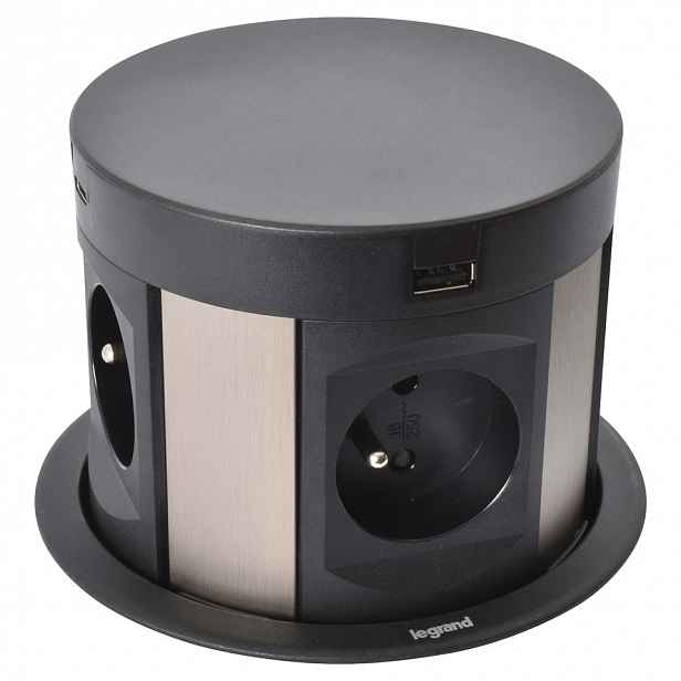 Zásuvka na nábytek 4X2P+Z s Usb typ A+c indukční