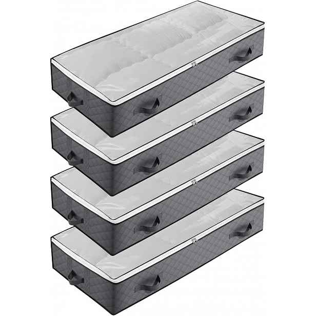 4 x Organizér Na Povlečení Přikrývka Kontejner Obal Oblečení pod postel 100x50