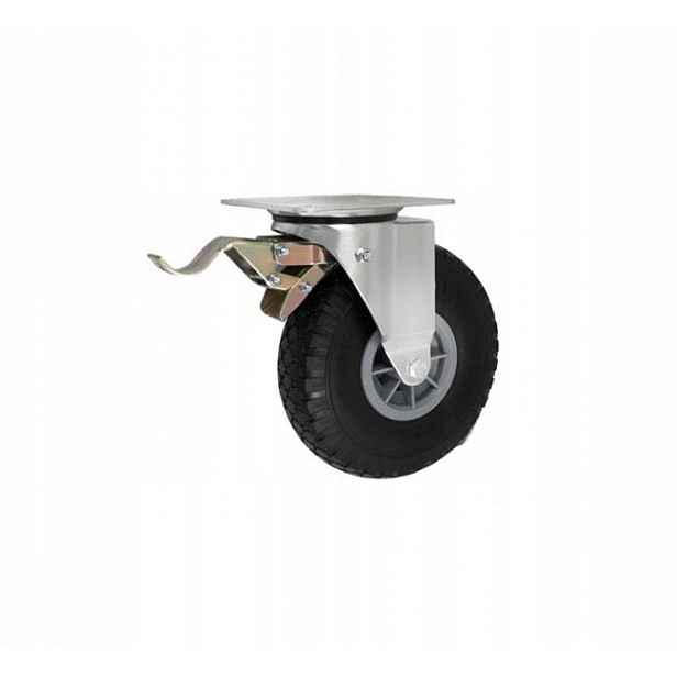 Kolečko 260 mm pěnové, otočné s brzdou, N 100 kg, plošinové vozíky
