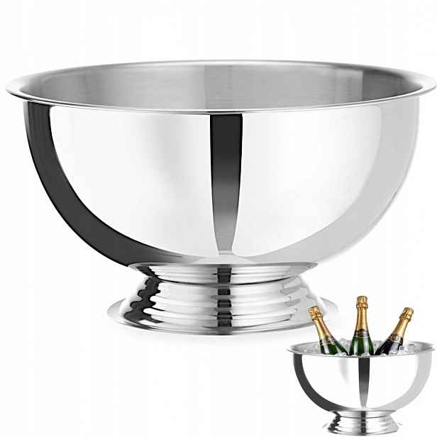 Mísa na šampaňské punč ocelová 13 l, průměr 393 x 214 mm stříbrná