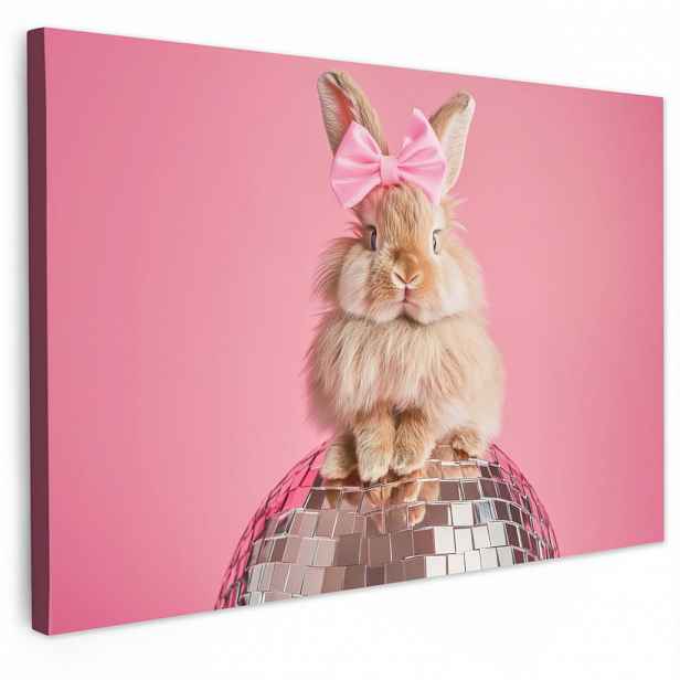 MuchoWow OBRAZ NA PLÁTNĚ Luk - Discoball - Králík 30x20 cm