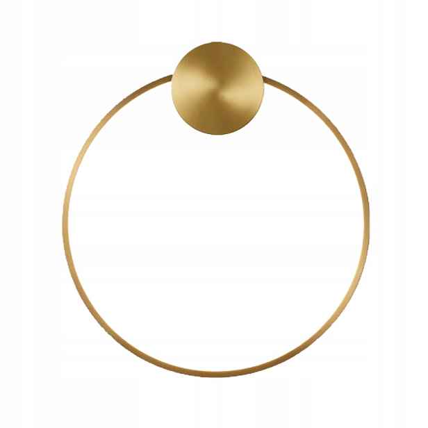 Nástěnná Lampa Led Ring Kruh 30 CM Old Gold Zlatá Kartáčovaná