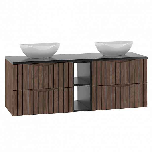 Petits-meubles DVOJUMYVADLO 140.6cm Siena Dřevo a černá