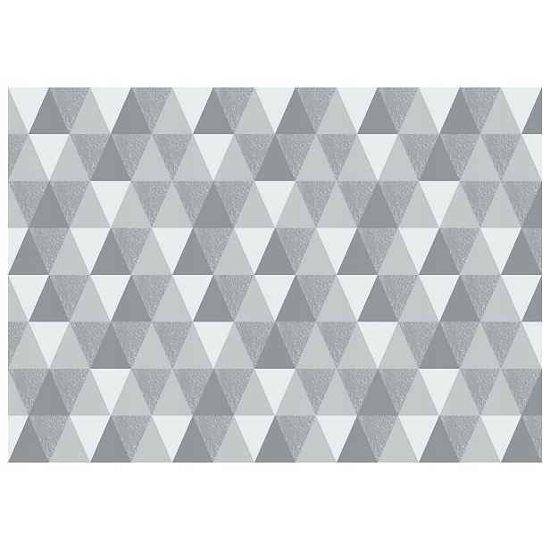 Tapeta Geometrické trojúhelníky šedá minimalismus vinylová 254x184 rytmus lepidlo
