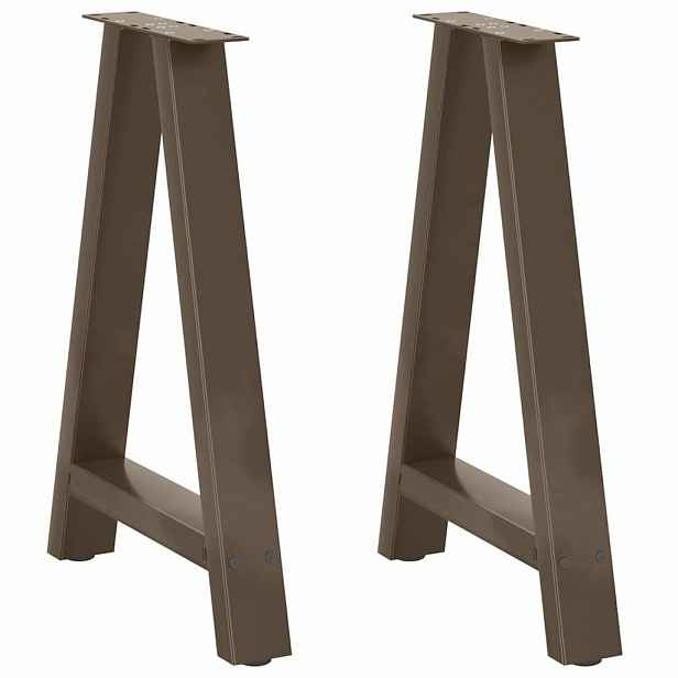 vidaXL Nohy k jídelnímu stolu ve tvaru A, 2 ks, 50 x (72-73) cm, ocel