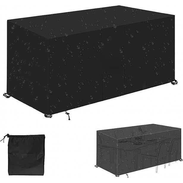 Obal na zahradní nábytek pro židle a stůl, voděodolná plachta 213×132 cm