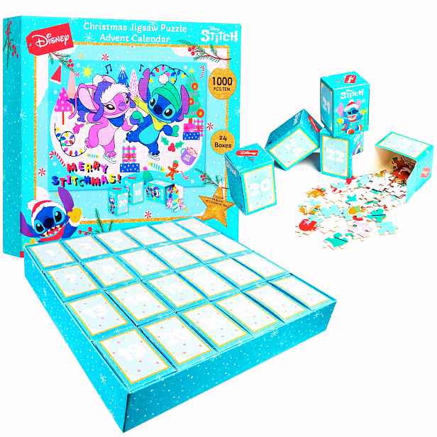 Adventní Kalendář 2026 Puzzle Stitch 1000 Dílků 24 Dní Pro Děti