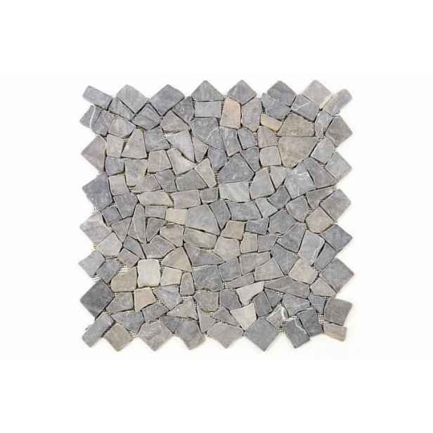Divero mramorová mozaika D00622 47,5 x 47,5 cm šedá 1 m²