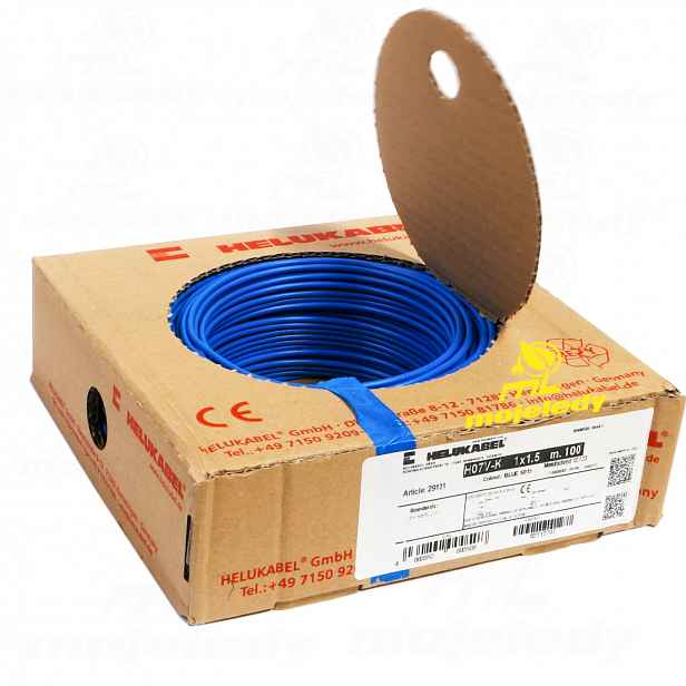 Kabel Lgy 1,5 mm modrý 750 V 100 m