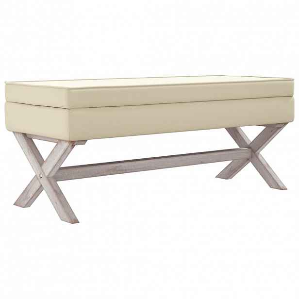 vidaXL Stolička s úložným prostorem 110 x 45 x 49 cm len