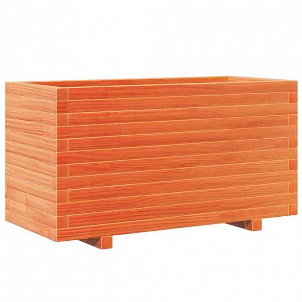 vidaXL Zahradní truhlík voskově hnědý 90x40x49,5 cm masivní borovice