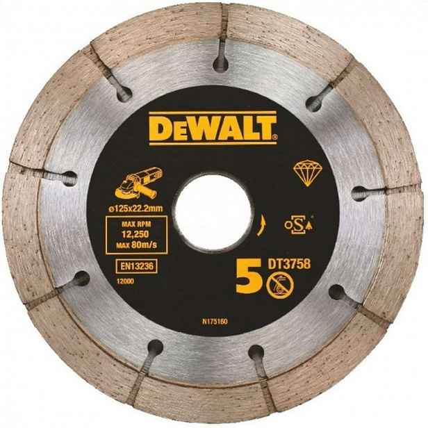 DeWALT - Diamantový řezný kotouč 125x22,2 mm DT3758